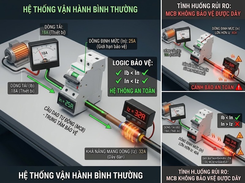 Cách chọn MCB theo tiết diện dây dẫn